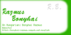 razmus bonyhai business card